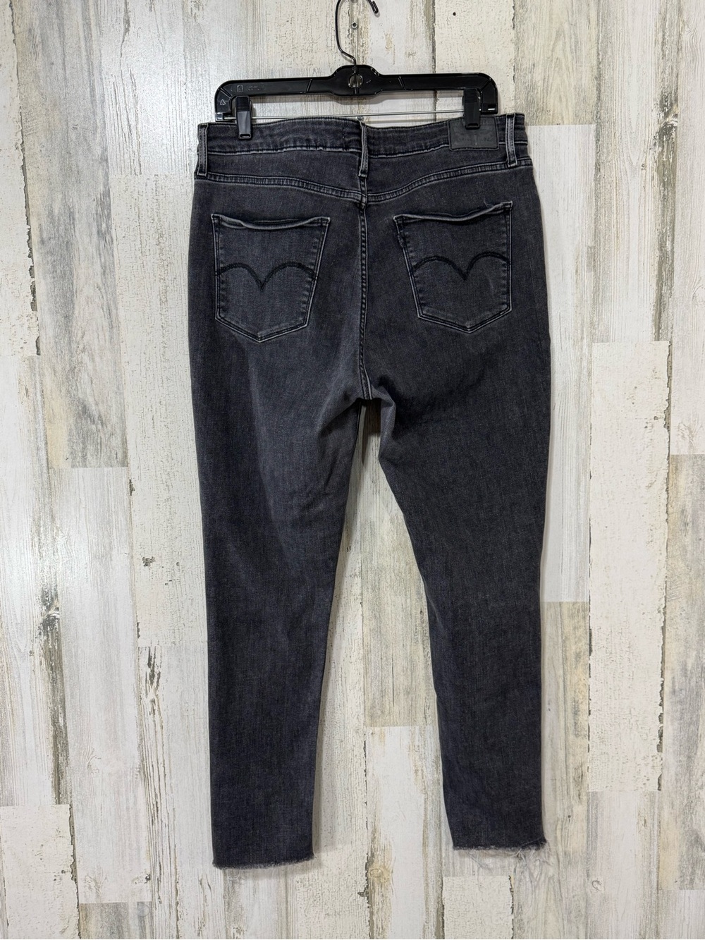 Levi's Black 721 High Rise Skinny Ripped Knee Jeans - Picture 5 of 14
